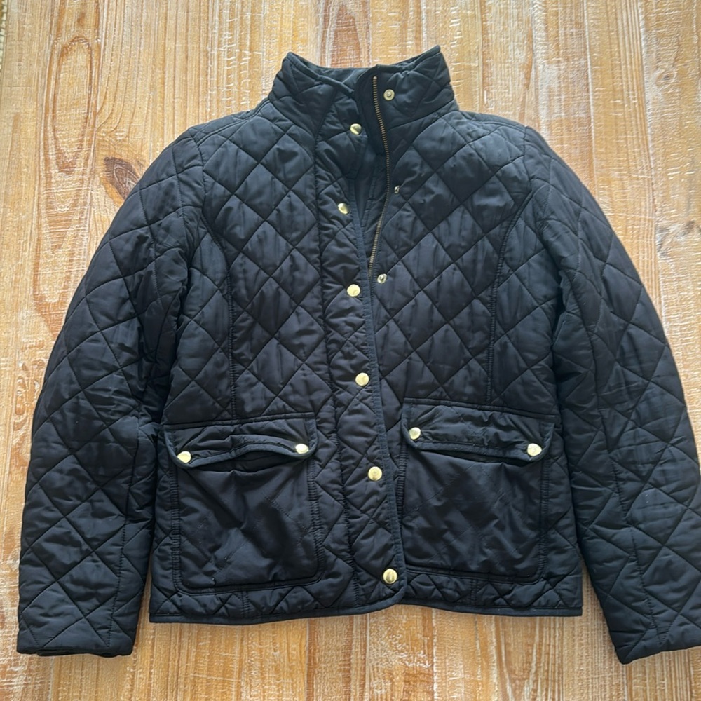J. Crew Black Quilted Jacket